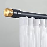 MYUYEE Aluminium-Vorhangschienen-Set Raumteiler Gardinenstange Decken- oder Wandmontage Vorhangschiene für 1 m – 6 m,Schwarze Wand, 4,8 m (4 x 1,2 m)