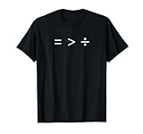 Schild mit englischer Aufschrift 'Math Gleichgewichtssymbol' T-Shirt
