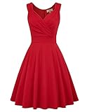Petticoat Kleider Weihnachten Swing Kleid rot Vintage Kleider festlich Rockabilly Kleid CL698-5 M