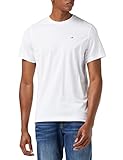 Tommy Jeans Herren T-Shirt Kurzarm TJM Original Slim Fit, Weiß (Classic White), L