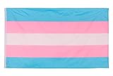 Aricona Transgender-Pride Flagge - Transgender Flagge mit Messing-Ösen - 90 x 150 cm - Wetterfeste Fahnen für Fahnenmast - 100% Polyester