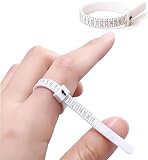 BabyElf Ringmaßwerkzeug US 1-17, Wiederverwendbares Fingergrößenmessgerät, Schmuckgrößenmesswerkzeug für USA-Ringe, Weiß (1 Packung)