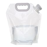 Wasserkanister Faltbar Outdoor Folding Water Bag, 4 Pack 5LTragbar Trinkwasser Faltkanister Wasserbehälter Bpa Frei für Camping Wanderungen, Picknicks, Klettern, Outdoor-Ausflüge