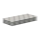 LUX ELEMENTS Bauplatte Fertig zum Verfliesen, 125 x 60 cm, 4 Stück (3 qm) LELEE4117, Grau, 6 mm