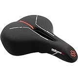 Wittkop MEDICUS PRO EVO 3.0 Gel Cityfahrradsitz - Memory Foam, Schaum, ergonomisches Design, NAWAVE-Rahmensystem, Schwarze Farbe, Stahlbefestigungsstangen, 685g Gew