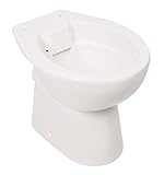 aquaSu® Basic Spülrandloses Stand-WC 408 | Tiefspüler | Abgang waagerecht | Weiß | Toilette | Spülrandloses WC | Bodenbefestigung | Stand-WC Randlos | Mit Bodenbefestigung | 57240 8