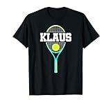 Klaus Name Tennisspieler Jungen Ball und Schläger Sportfan T-Shirt