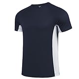 feooohosi Herren große größen Schwimmshirt Rash Guard Männer Schutz Beach T-Shirt Shortsleeve Übergröße(XL,Navy Blau)