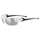 uvex sportstyle 211 - Sportbrille für Damen und Herren - verspiegelt - druckfreier & perfekter Halt - white black/silver - one size