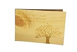 Holzgrußkarte - BAUM DES LEBENS - 100% handmade in Österreich - Postkarte, Geschenkkarte, Grußkarte, Klappkarte, Karte, Einladung, Holzart:Zirbe