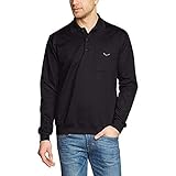 Trigema Herren Sweatshirt Poloshirt 674602,Schwarz (Schwarz 008),XL