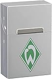 SV Werder Bremen Alu Zigarettenbox mit Emblem Chrom matt Zigarettenetui, Etui (L)