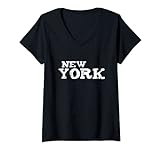 Damen New York T-Shirt mit V-Ausschnitt