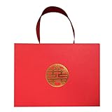 VALICLUD Red Tragbare Griff Geschenk Box Papier Candy Lagerung Tasche Chinesischen Stil Partei Zugunsten Tasche für Weihnachten Hochzeit Baby Dusche Geburtstag Partei Liefert 20X15x6cm