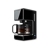 HTSKHG Filterkaffeemaschine mit Glaskanne, Schnellbrühen, Wiederverwendbarer Filter, 40min Warmhalten und Automatische Abschaltung des Tropfschutzsystems