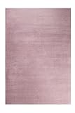 wecon home Kuschelig weicher Esprit Hochflor Teppich, bestens geeignet fürs Wohnzimmer, Schlafzimmer und Kinderzimmer LOFT(70 x 140 cm, rosa)