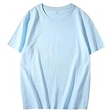 Cylele Mgg Herren- Und Damen-Baumwoll-T-Shirt Lose Und Atmungsaktiv Rundhals-T-Shirt Bottoming-Hemd Großhandel Kurzarm T-Shirt,03,M