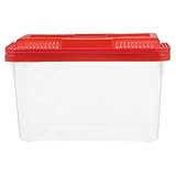 BCOATH Critter Keeper Mit Griff, Reptilien-Terrarium, Tragbar, Kleiner Lebensraum, Transparenter Kunststofftank Für, Fische, Eidechsen, Frösche, Schlang