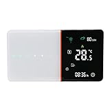 Irishom Smart WiFi Thermostat Raumthermostat für Elektrische Fußbodenheizung Wandthermostat mit Wetter UV-Index Feuchtigkeitsanzeige Kompatibel mit Amazon Echo Google Home 16A