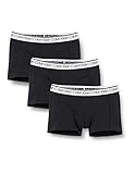 Calvin Klein Herren 3er-Pack Boxershorts Trunk 3 PK mit Stretch, Black W/ White Wb, M [Amazon Exclusive]