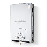 CO-Z 16L Gas Durchlauferhitzer LPG Warmwasserbereiter Durchlauferhitzer Warmwasserspeicher Heißwasserbereiter Boiler Tankless Instant Boiler (16L)