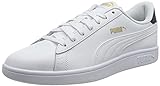 PUMA Unisex Smash V2 L Sneaker, Weiß (White/White/Peacoat/Team Gold), 36 EU