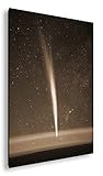 deyoli verglühende Sternschnuppe Format:75x50 cm Effekt: Sepia als Leinwandbild, Motiv fertig gerahmt auf Echtholzrahmen, Hochwertiger Digitaldruck mit Rahmen