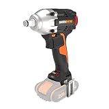 WORX WX272.9 Nitro Bürstenloser Akku Schlagschrauber 20V - 300Nm, Mit Variablem 3-Gang-Getriebe Und LED-Licht - Ideal Für Diverse Schraubarbeiten - Ohne Akku Und Ladeg