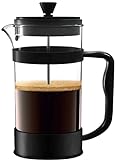 Kichly French Press 1 Liter Kaffeebereiter, Espresso- und Teemaschine mit drei Filtern, hitzebeständiges Glas mit Stahlkolben - 1000ml / 32Oz - 8 Tassen | Inklusive 7gm Löffel