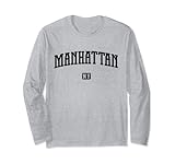 Manhattan New York Vintage Langarmshirt