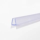 100cm Sealis Ersatzdichtung - Dichtkeder für 4mm/ 5mm Glasdicke Wasserabweiser Duschdichtung Schwallschutz Duschkabine, transparent