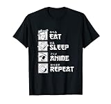 Otaku Anime Liebhaber Japanisch Essen Schlafen Anime T-Shirt