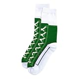 Schuhe und Socken, lustige Persönlichkeit, Segeltuch-Schuhe, mittelhohe Röhrensocken für Damen und Herren, Bonbonfarben, Haustierstrümpfe, Weihnachten, grün, Einheitsgröß