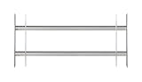 Alberts 563684 Fenstergitter Secorino Basic | Ausziehbar für Fenster außen | Einbruchschutz Gitter | galvanisch blau verzinkt | 300 x 700-1050