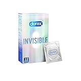 Durex Invisible Kondome – Kondome extra dünn für intensives Empfinden beim gemeinsamen Liebesspiel – 12er Pack (1 x 12 Stück)