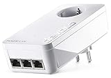 devolo Magic 2 LAN – 2400 triple Single Adapter: Weltweit schnellster Powerline LAN-Adapter zur Erweiterung des Heimnetzwerks, ideal für Home Office (2400 Mbit/s, 3x Gigabit LAN-Anschlüsse, G.hn)