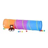 Relaxdays 10022470 Spieltunnel für Kinder, farbenfroher Krabbeltunnel f. Jungen und Mädchen, robuster Pop Up Kriechtunnel, b