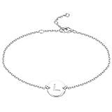 sailimue 925 Sterling Silber Initial Armbänder für Damen Mädchen Buchstaben ArmKette Dünne Zartes Schlichte Armbänder 16,5 + 5 cm Einstellbar