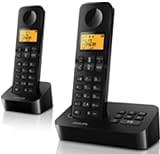 Philips Festnetztelefon D2652B/01 Dual - Haustelefon mit Anrufbeantworter - 1'6-Zoll-Display - Telefonbuch - Rufnummernerkennung - Kurzwahlnummern - Schwarz