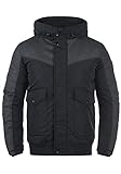 !Solid Inacio Herren Winterjacke Herrenjacke Jacke mit hochabschließender Kapuze, Größe:XL, Farbe:Black (194007)