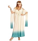 Widmann - Kostüm Königin von Atlantis, langes Kleid und Lorbeerkranz als Stirnband, versch. Größen für Damen, Verkleidung, Karneval, Mottoparty