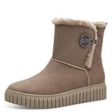 s.Oliver Damen Winterstiefel ohne Absatz Gefüttert Vegan, Braun (Taupe), 41 EU