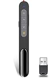 Powerpoint Fernbedienung, USB Wiederaufladbar Wireless Presenter, Prsentations Wireless Presenter (Schwarz)