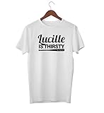 Walking Dead Negan Lucille Thirsty Defense Stick_KK018922 Shirt T-Shirt Tshirt for Men Für Männer Herren Gift for Him Present Birthday Christmas - Men's - Large - White