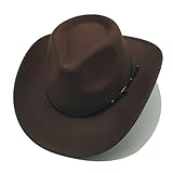 Cowboyhut Damen Herren mit Band Cowgirl Kostüm Westernhut Cowboyhüte für Damen B