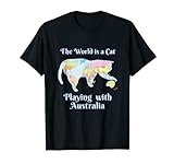Funny World is a Cat Spielkarte T-Shirt