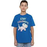 Frozen Jungen Stay Colourful with Fire Spirit, Bruni Uni Kids T-Shirt, königsblau, 7-8 J