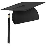 LIERYS Doktorhut (Studentenhut) - 54-61 cm - Hut für Abschlussfeiern vom Studium, Universität, Hochschule, Abitur - Absolventenhut in schwarz