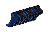 CHiLI Lifestyle Socks 12 Paar Quarter Kurzsocken Freizeitsocken Sportsocken Laufsocken für Damen und Herren atmungsaktiv und nachhaltig produziert, Farbe:schwarz. navy, Größe:43/46
