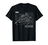 Amerikanischer Tarnkappenjäger F22 Raptor Blaupause T-Shirt